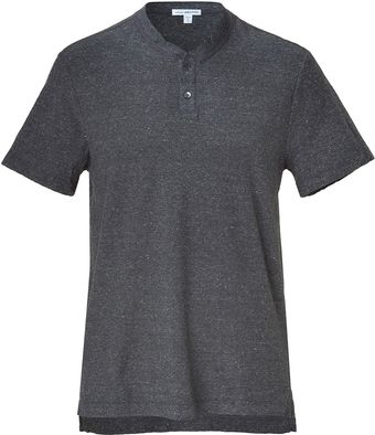 James Perse Classic Henley - Lyst