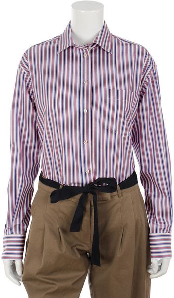 Alexander Mcqueen Striped Shirt in Multicolor - Lyst