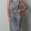 Balenciaga Chevron Print Jersey Dress in Black - Lyst