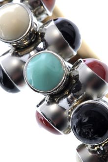 Balenciaga Leather and Metal Bracelet - Lyst
