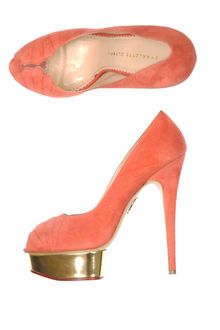 Charlotte Olympia Daryl Shell Suede Shoes - Lyst