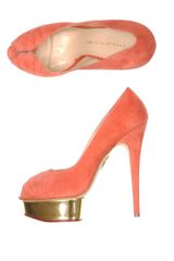 Charlotte Olympia Daryl Shell Suede Shoes