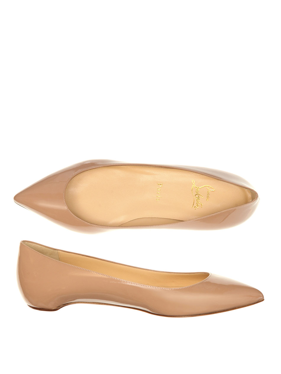 louboutin nude flat