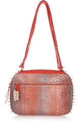 Christian Louboutin Roxane Studded Python Shoulder Bag