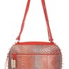 Christian Louboutin Roxane Studded Python Shoulder Bag in Red - Lyst