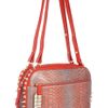 Christian Louboutin Roxane Studded Python Shoulder Bag in Red - Lyst
