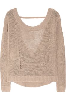 Inhabit Cutout Open Knit Linen Blend Sweater - Lyst