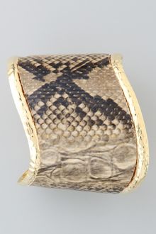 Kenneth Jay Lane Snake Print Wave Cuff - Lyst