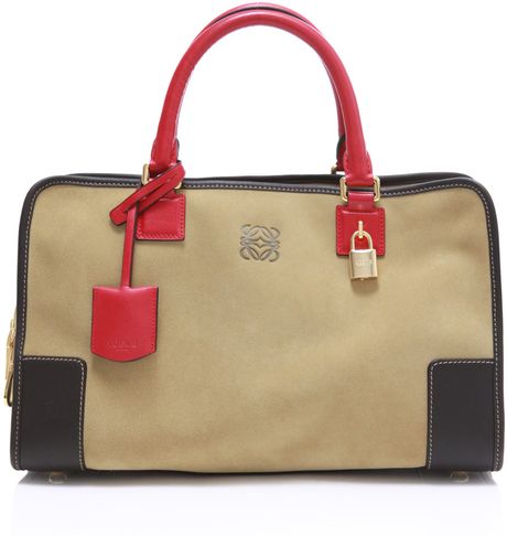 Loewe Amazona Oro Suede Bag in Beige (sand) - Lyst