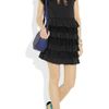 Miu Miu Lace and Silk Tiered Cotton Jersey Dress in Black - Lyst