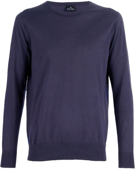 Paul Smith Vneck Sweater in Blue for Men - Lyst
