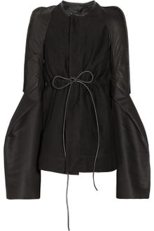 Rick Owens Leather and Cottonblend Jacket - Lyst