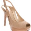 Stuart Weitzman Beside Peep Toe Pump in Brown (nude) - Lyst