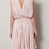 Vionnet Grecian Pleated Jersey Dress in Beige (nude) - Lyst