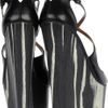 Alaïa Leather and Wood Platform Wedges in Black - Lyst