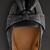 Burberry Leather Tassel Ballerinas in Black - Lyst