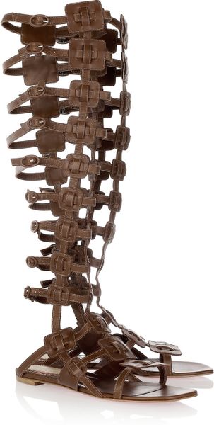 Christian Louboutin 20th Anniversary Rose Du Desert Leather Knee Sandals - Lyst