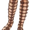 Christian Louboutin 20th Anniversary Rose Du Desert Leather Knee Sandals in Brown (rose) - Lyst