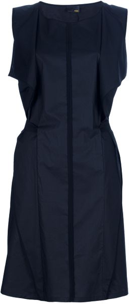 Fendi Silk Dress in Black - Lyst