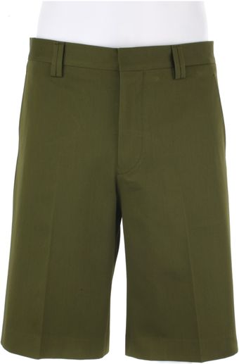 Givenchy Grass Green Cotton Twill Shorts - Lyst