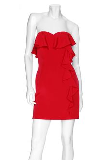 Jay Godfrey Preorder Strapless Ruflle Mini Dress - Lyst