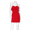 Jay Godfrey Preorder Strapless Ruflle Mini Dress in Red (tomato) - Lyst