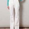 L'agence Flared Denim Trousers in Beige (denim) - Lyst
