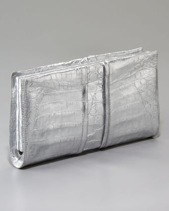  Mirrored Crocodile Clutch 
