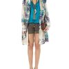 Patrizia Pepe Trench in Blue (blue flower habotai) - Lyst
