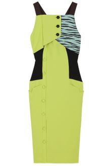 Proenza Schouler Colour Block Button Dress - Lyst
