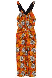 Proenza Schouler Ibiscus Print Tie Front Dress - Lyst