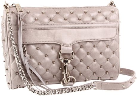 Rebecca Minkoff Mac Stud Clutch in Gray (grey) - Lyst