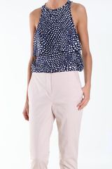 Tibi Polka Dot Ruffle Tank