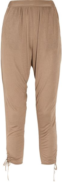 Tibi Jersey Harem Pants in Brown (taupe) - Lyst
