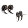 Tom Binns Bejewelled Pavé Stud Earrings in Black - Lyst