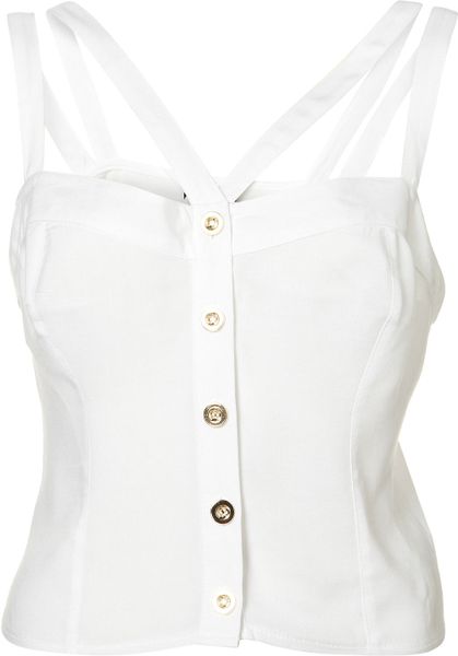 Topshop Latino Suntop in White - Lyst