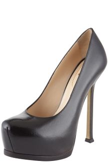 Yves Saint Laurent Tribtoo Textured Patent Pump - Lyst