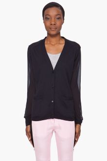 3.1 Phillip Lim Silk Blend Chiffon Back Cardigan - Lyst