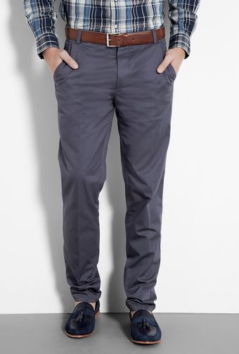  Steel Grey Slim Chinos 