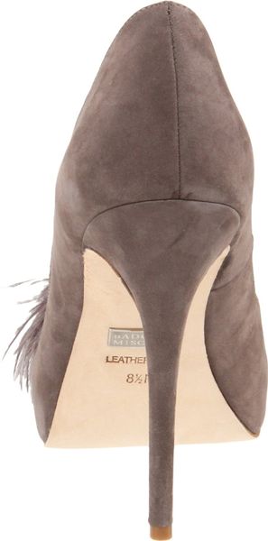 badgley mischka grey shoes