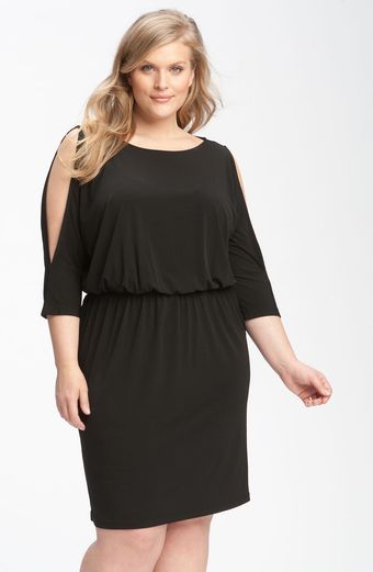  Cold Shoulder Matte Jersey Dress 