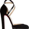 Christian Louboutin La Favorita Suede Pumps in Black - Lyst
