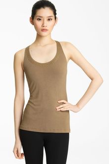 Donna Karan New York Collection Studded Racerback Tank - Lyst