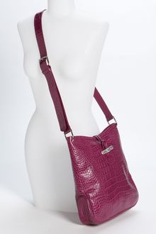 Longchamp Roseau Croc Embossed Crossbody Bag - Lyst