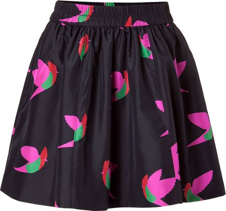Marc By Marc Jacobs Night Bird Taffeta Skirt in Black (blue) - Lyst