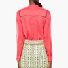 Matthew Williamson Neon Coral Silk Utility Blouse in Red (coral) - Lyst