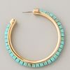 Michael Kors Sleek Exotics Hoop Earrings in Gold - Lyst