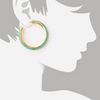 Michael Kors Sleek Exotics Hoop Earrings in Gold - Lyst