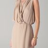 Parker Drape Dress in Beige (sand) - Lyst
