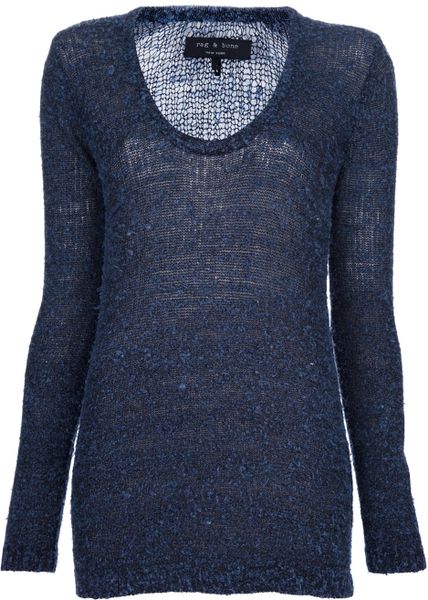 Rag & Bone Bridgetpul Sweater in Blue - Lyst